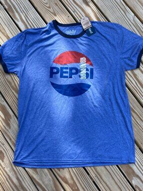PEPSI LOGO BLUE T-SHIRT SZ: 2XL NWT